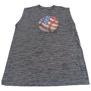 TEK GEAR Sleeveless Tops Boys Size XL American Flag Baseball